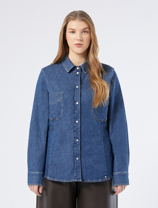 Denim blouse - MIDNIGHTBLUE