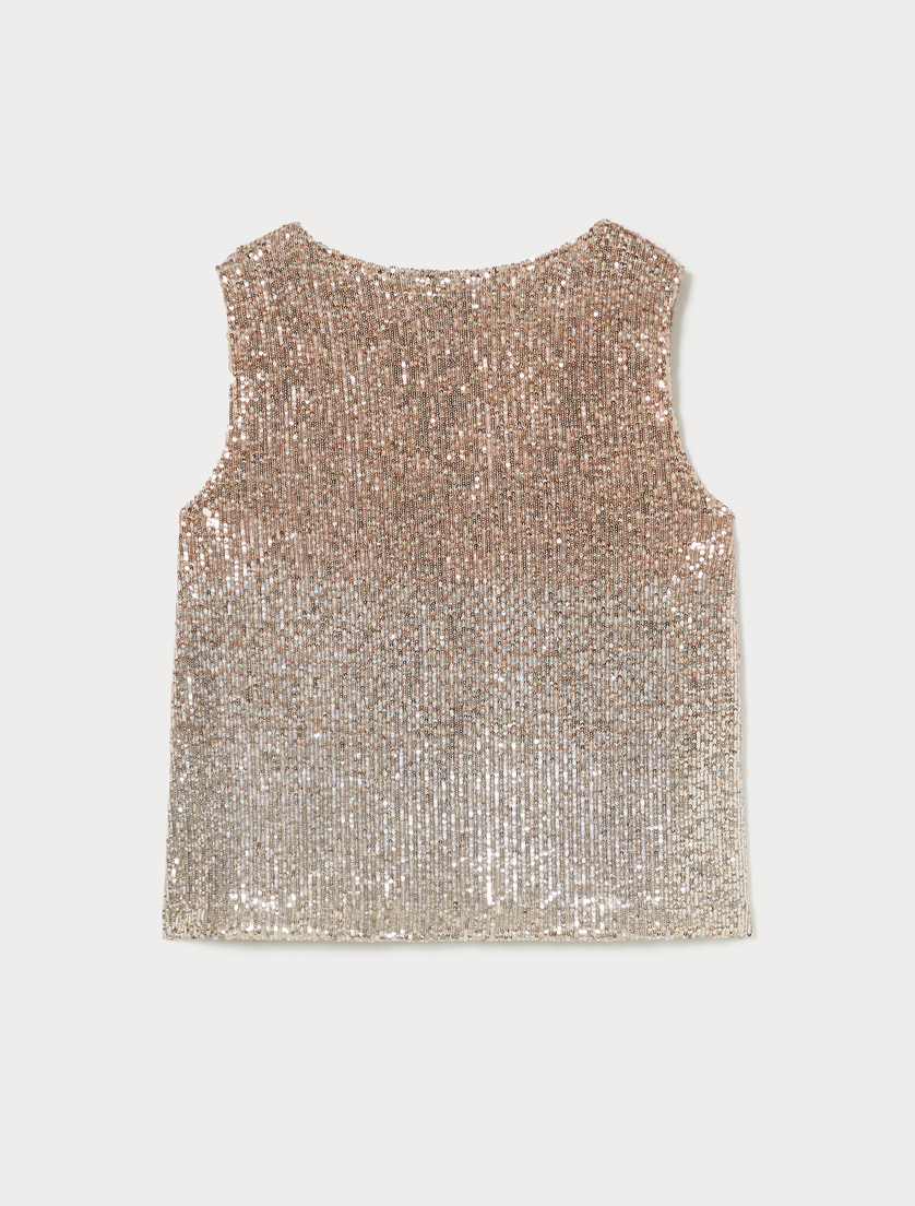 Nuanced sequin top - BRONZE - Marina Rinaldi - 4