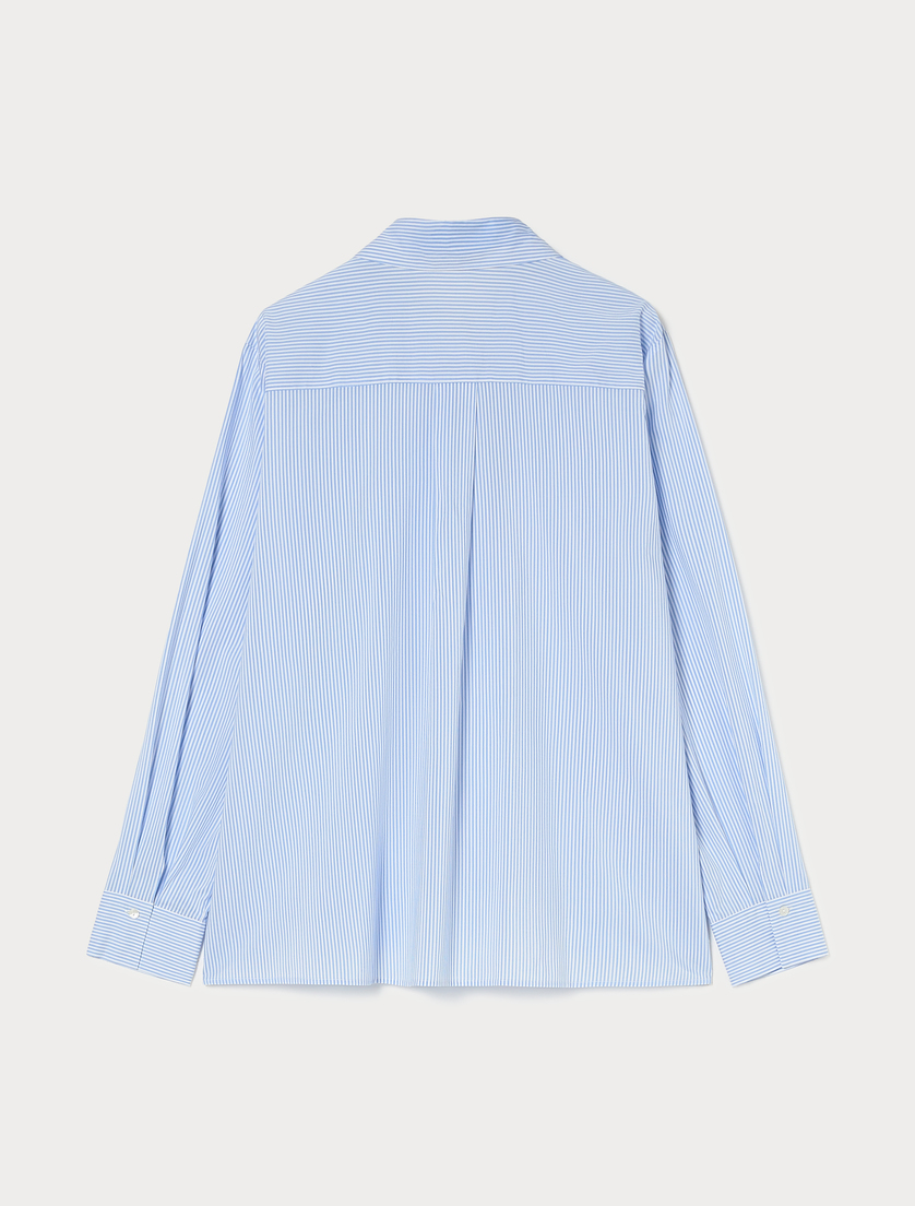 Yarn-dyed poplin shirt - LIGHT BLUE - Marina Rinaldi - 4