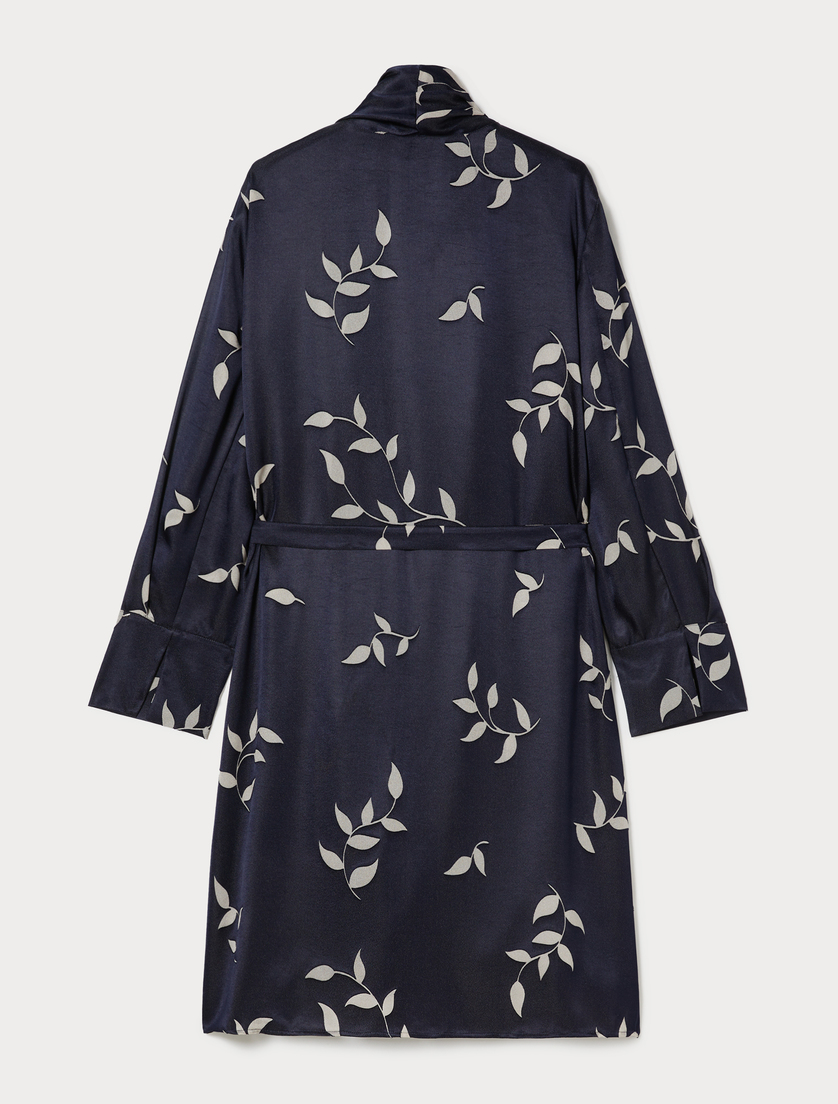 Burnout satin duster coat - NAVY - Marina Rinaldi - 4