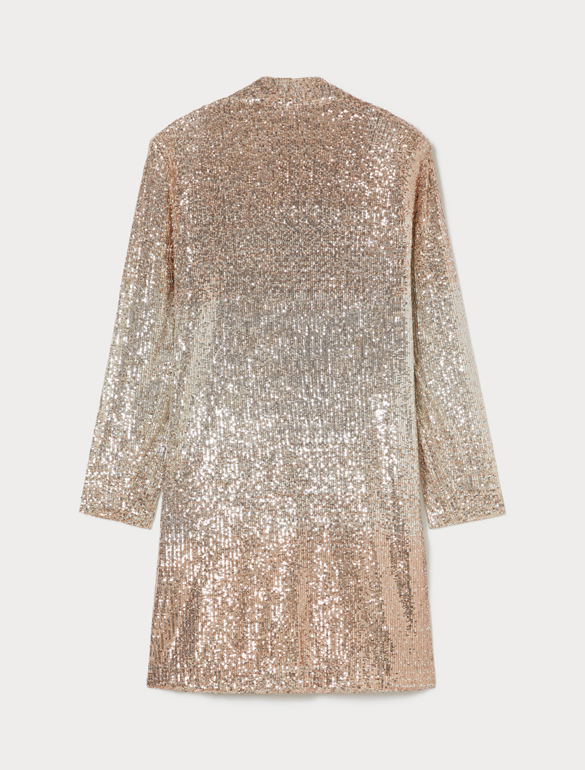 Nuanced sequin duster coat - BRONZE - Marina Rinaldi - 4