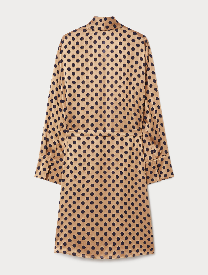 Polka-dot satin duster coat - BRONZE - Marina Rinaldi - 4