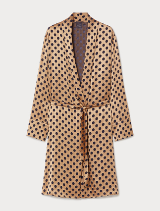 Polka-dot satin duster coat - Marina Rinaldi
