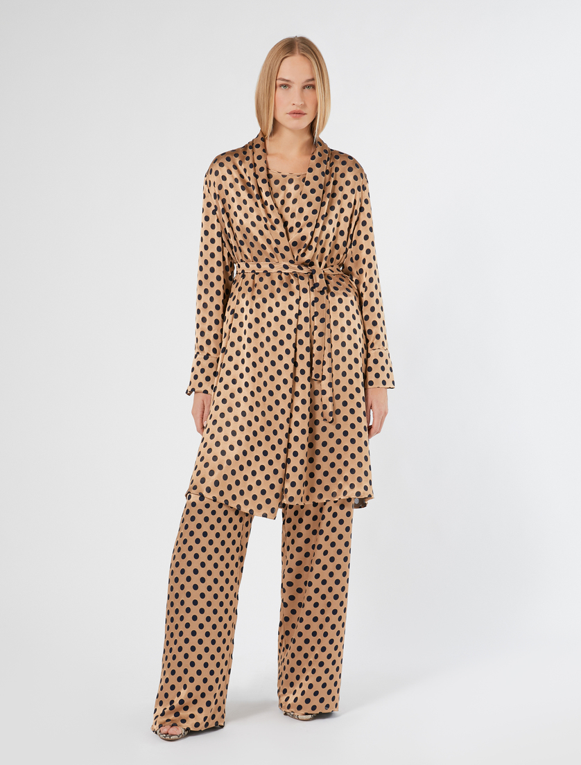 Polka-dot satin duster coat - BRONZE - Marina Rinaldi - 3