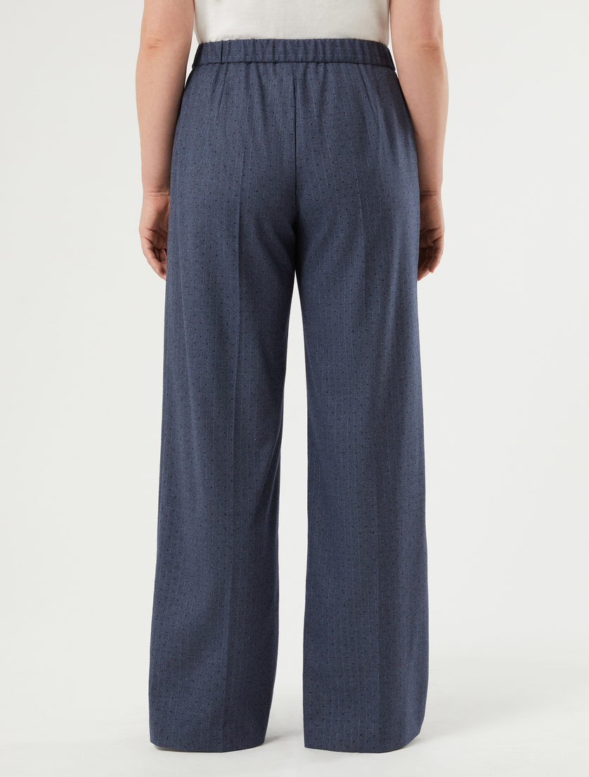 Flannel wide-leg trousers - MIDNIGHTBLUE - Marina Rinaldi - 4 Flannel wide-leg trousers - MIDNIGHTBLUE - Marina Rinaldi - 4
