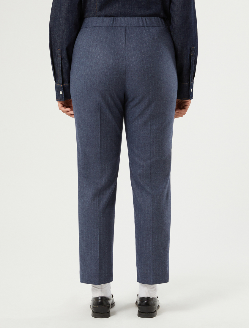 Slim flannel trousers - MIDNIGHTBLUE - Marina Rinaldi - 4 Slim flannel trousers - MIDNIGHTBLUE - Marina Rinaldi - 4