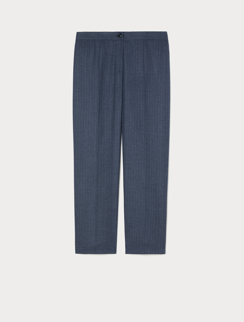Slim flannel trousers - MIDNIGHTBLUE - Marina Rinaldi Slim flannel trousers - MIDNIGHTBLUE - Marina Rinaldi