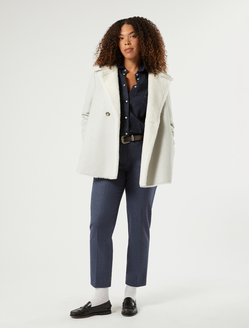 Slim flannel trousers - MIDNIGHTBLUE - Marina Rinaldi - 2 Slim flannel trousers - MIDNIGHTBLUE - Marina Rinaldi - 2