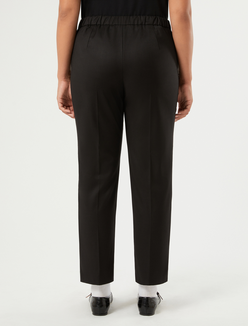 Slim-fit flannel trousers - BLACK - Marina Rinaldi - 4 Slim-fit flannel trousers - BLACK - Marina Rinaldi - 4