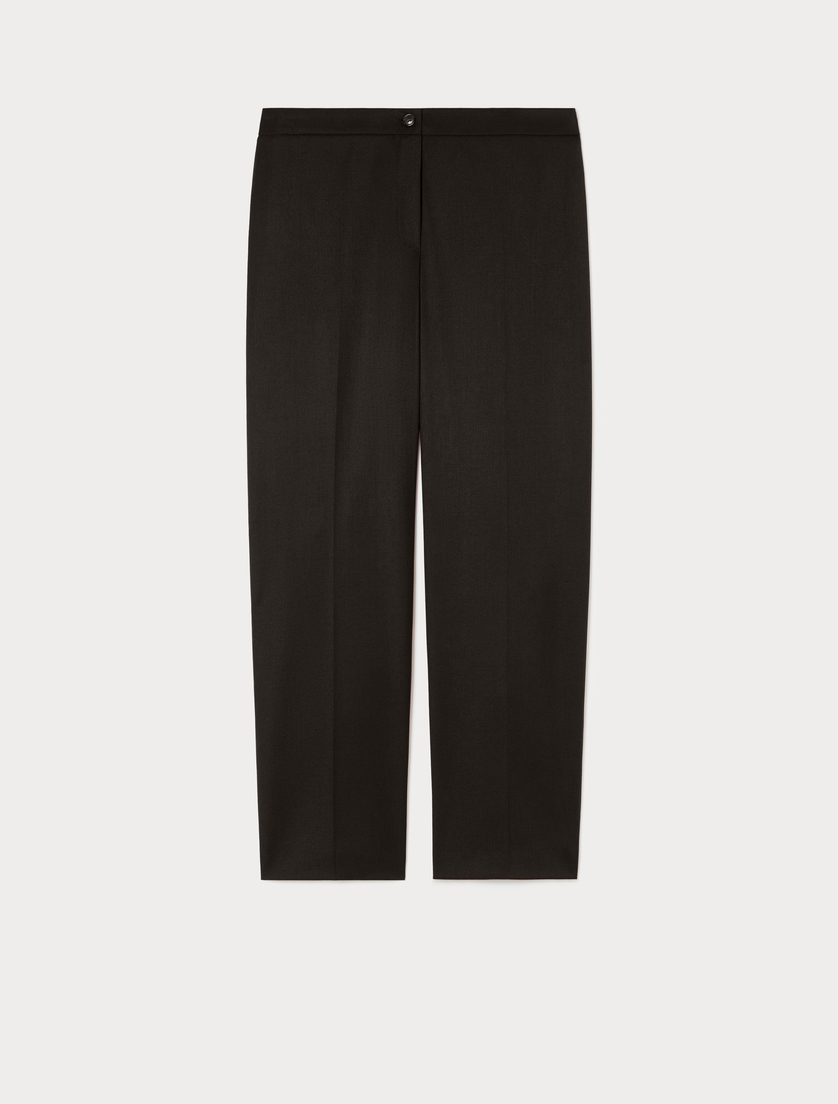 Slim-fit flannel trousers - BLACK - Marina Rinaldi Slim-fit flannel trousers - BLACK - Marina Rinaldi