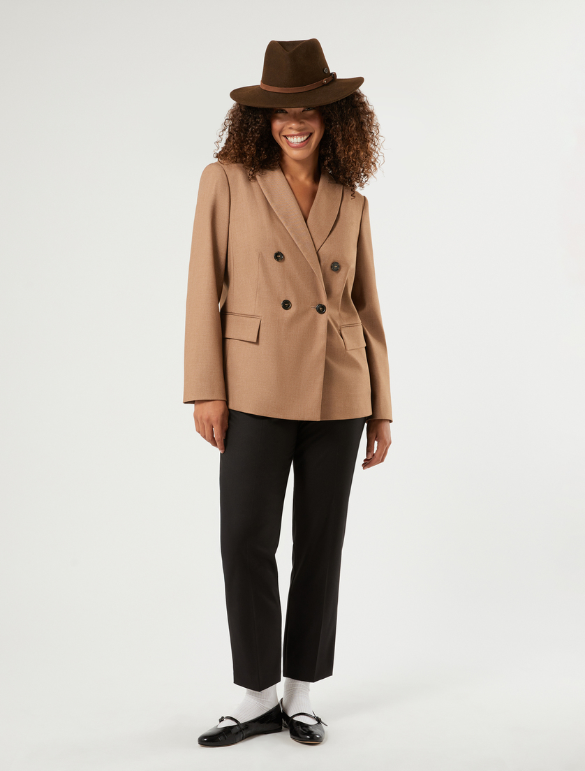 Slim-fit flannel trousers - BLACK - Marina Rinaldi - 2 Slim-fit flannel trousers - BLACK - Marina Rinaldi - 2