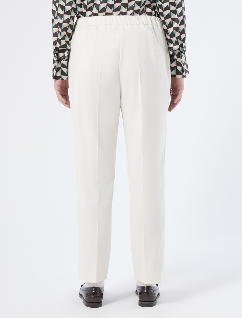 Slim-fit flannel trousers - IVORY - Marina Rinaldi - 4 Slim-fit flannel trousers - IVORY - Marina Rinaldi - 4