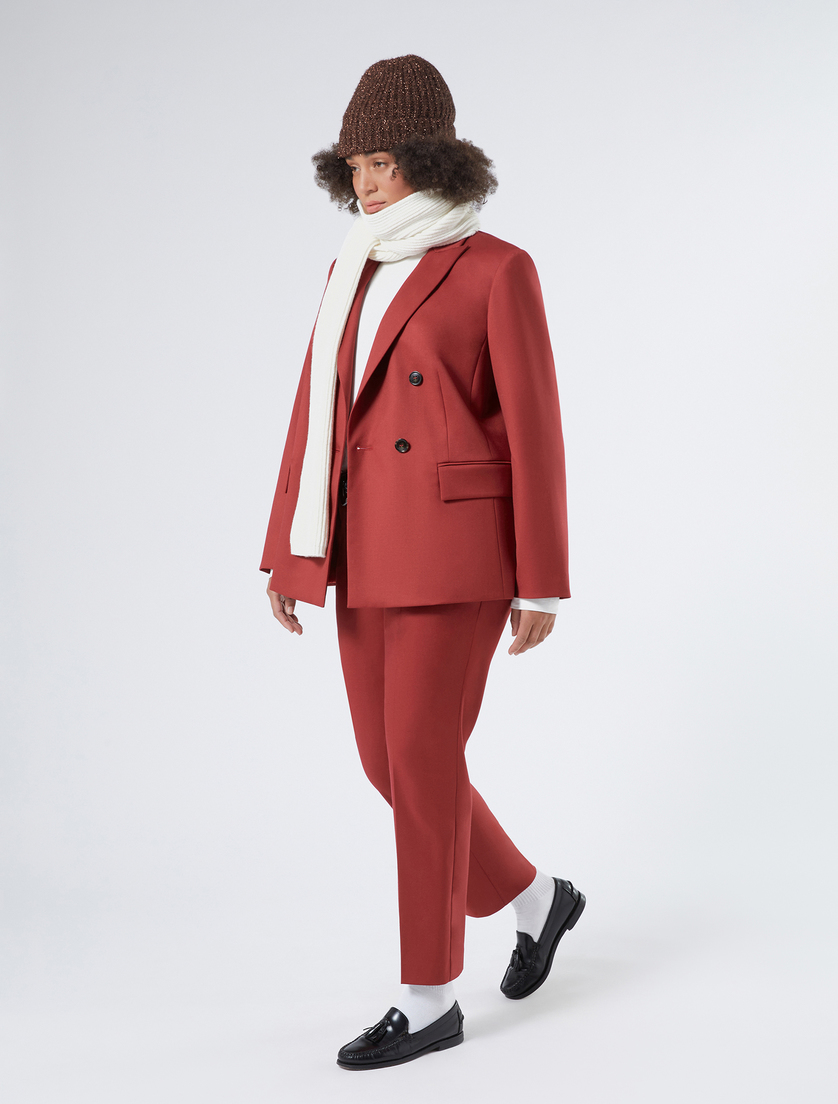Slim-fit flannel trousers - BORDEAUX - Marina Rinaldi - 2 Slim-fit flannel trousers - BORDEAUX - Marina Rinaldi - 2