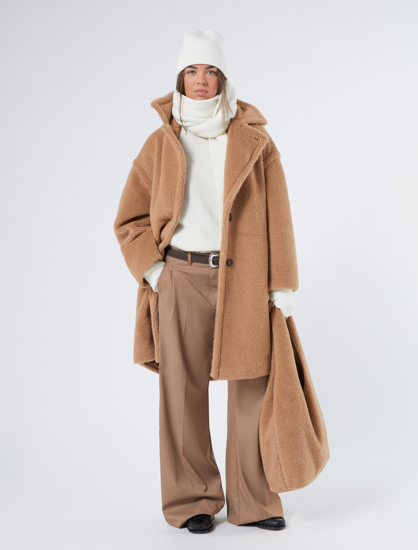 Flannel wide-leg trousers - BROWN BRONZE - Marina Rinaldi - 2 Flannel wide-leg trousers - BROWN BRONZE - Marina Rinaldi - 2