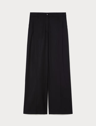 Flannel wide-leg trousers - Marina Rinaldi