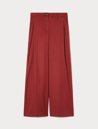 Flannel wide-leg trousers - Marina Rinaldi