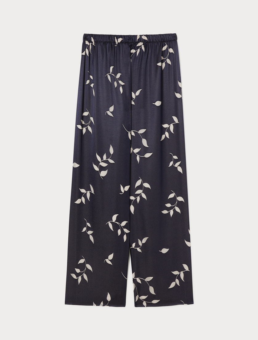 Burnout satin trousers - NAVY - Marina Rinaldi - 4 Burnout satin trousers - NAVY - Marina Rinaldi - 4
