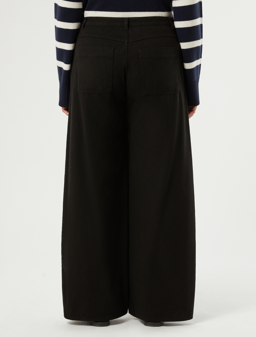 Cotton bull trousers - BLACK - Marina Rinaldi - 4 Cotton bull trousers - BLACK - Marina Rinaldi - 4