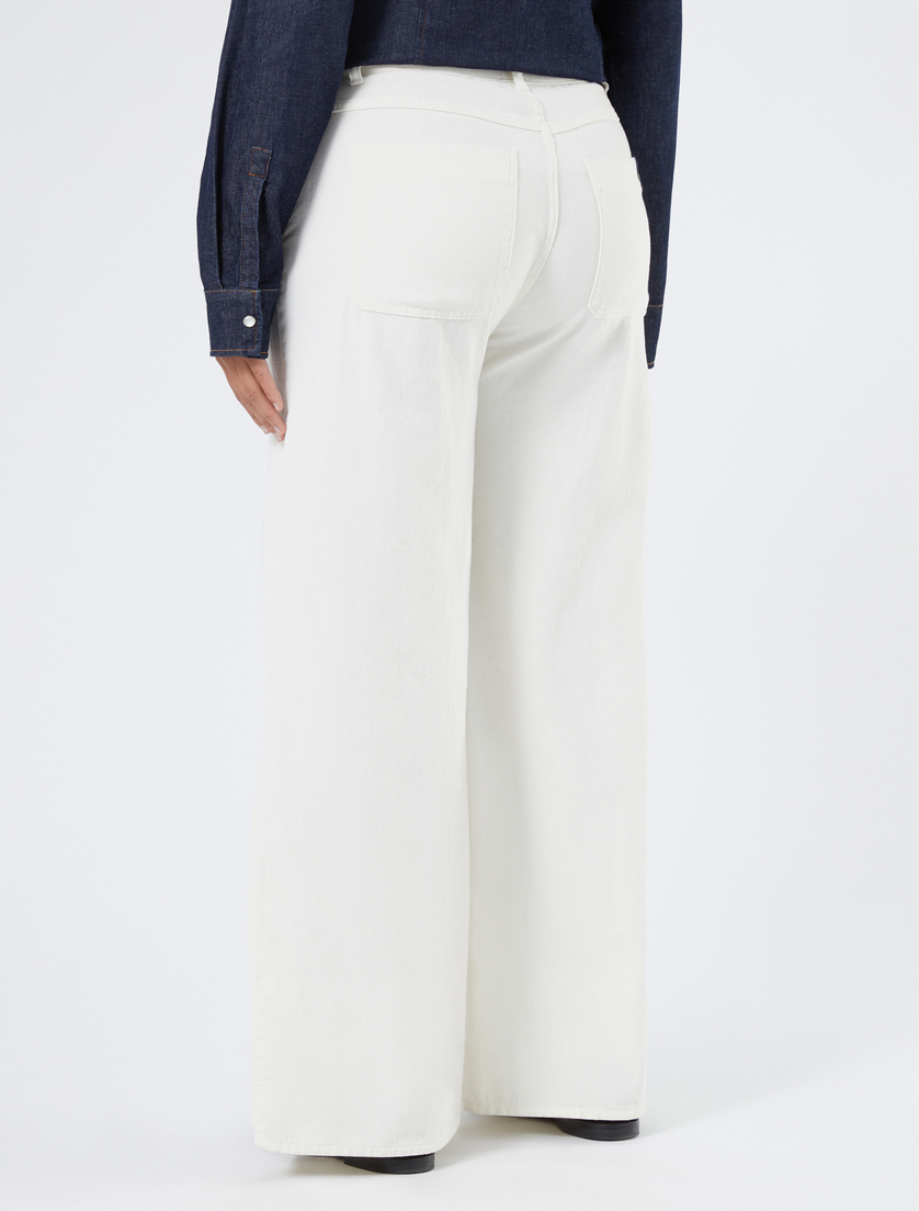 Cotton bull trousers - IVORY - Marina Rinaldi - 4 Cotton bull trousers - IVORY - Marina Rinaldi - 4