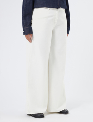 Cotton bull trousers - IVORY