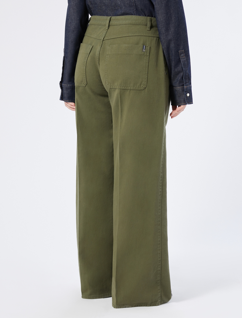 Cotton bull trousers - GREEN - Marina Rinaldi - 4 Cotton bull trousers - GREEN - Marina Rinaldi - 4