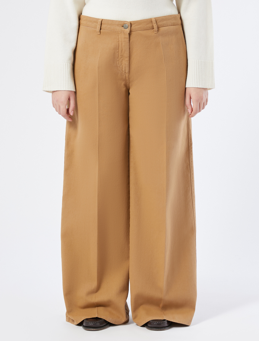 Cotton bull trousers - BEIGE - Marina Rinaldi - 3 Cotton bull trousers - BEIGE - Marina Rinaldi - 3