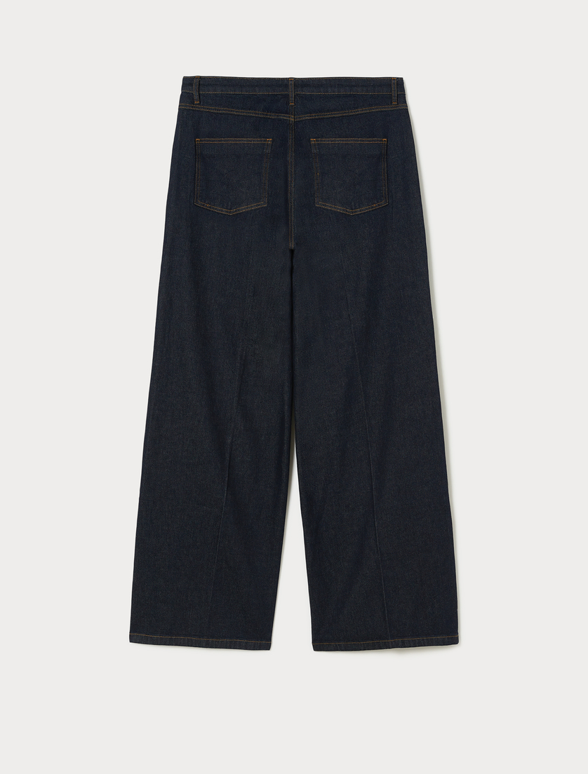 Wide-fit cotton denim jeans - MIDNIGHTBLUE - Marina Rinaldi - 4