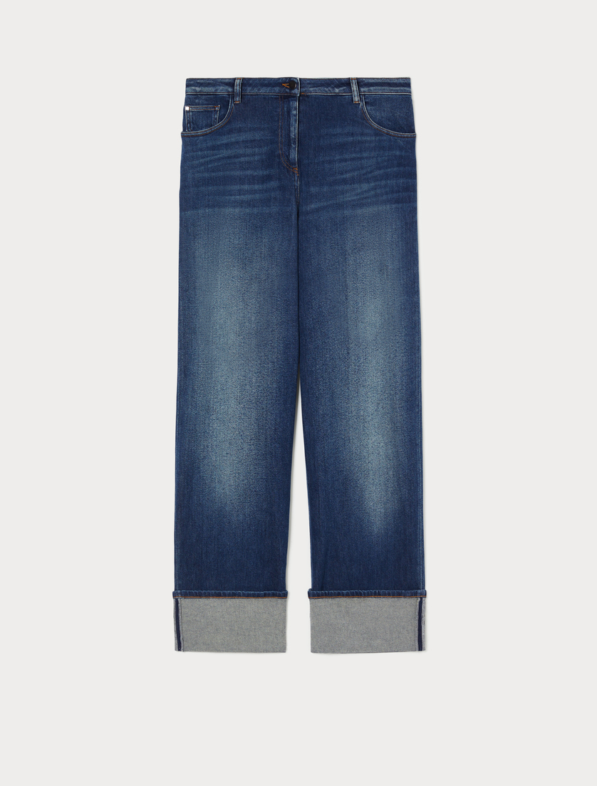 Wide-leg denim jeans - NAVY - Marina Rinaldi Wide-leg denim jeans - NAVY - Marina Rinaldi