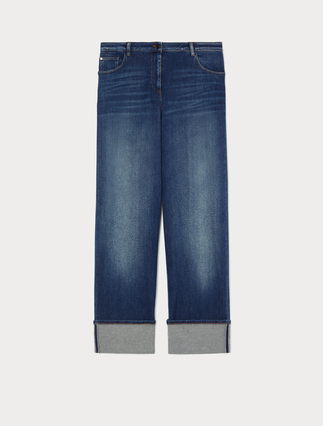 Wide-leg denim jeans - Marina Rinaldi