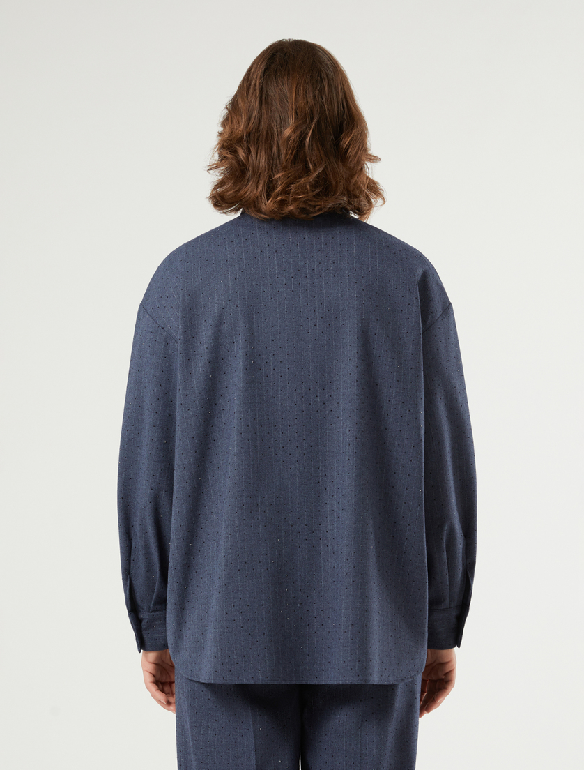 Flannel tunic with appliques - MIDNIGHTBLUE - Marina Rinaldi - 4 Flannel tunic with appliques - MIDNIGHTBLUE - Marina Rinaldi - 4