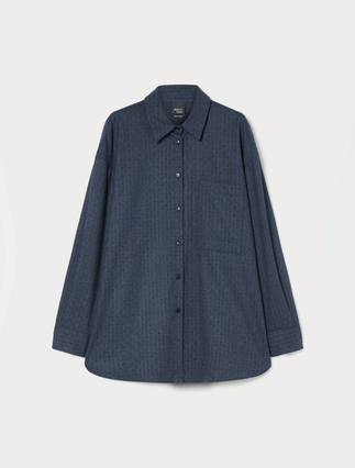 Flannel tunic with appliques - Marina Rinaldi