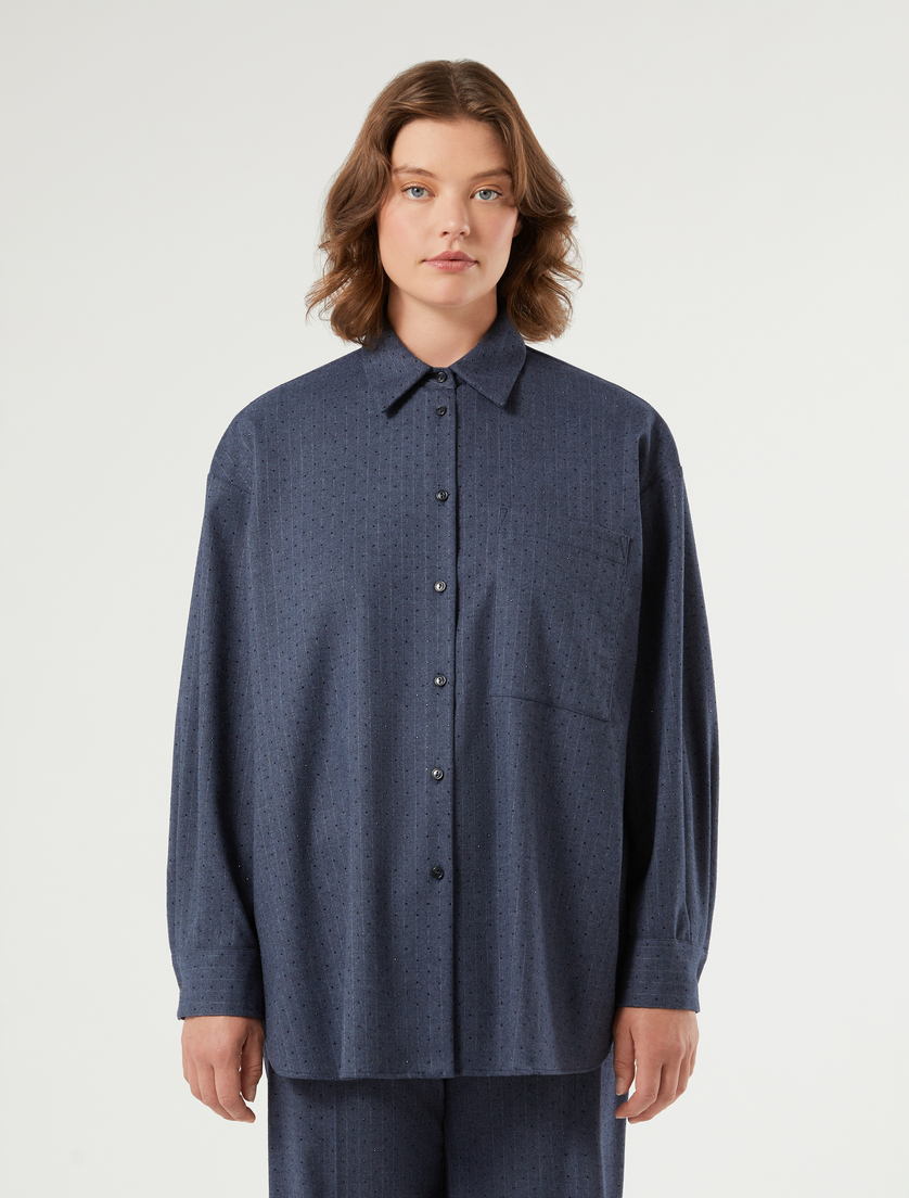 Flannel tunic with appliques - Marina Rinaldi