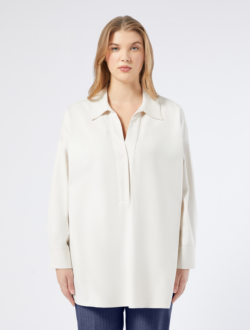 Flannel tunic - IVORY - Marina Rinaldi - 3 Flannel tunic - IVORY - Marina Rinaldi - 3