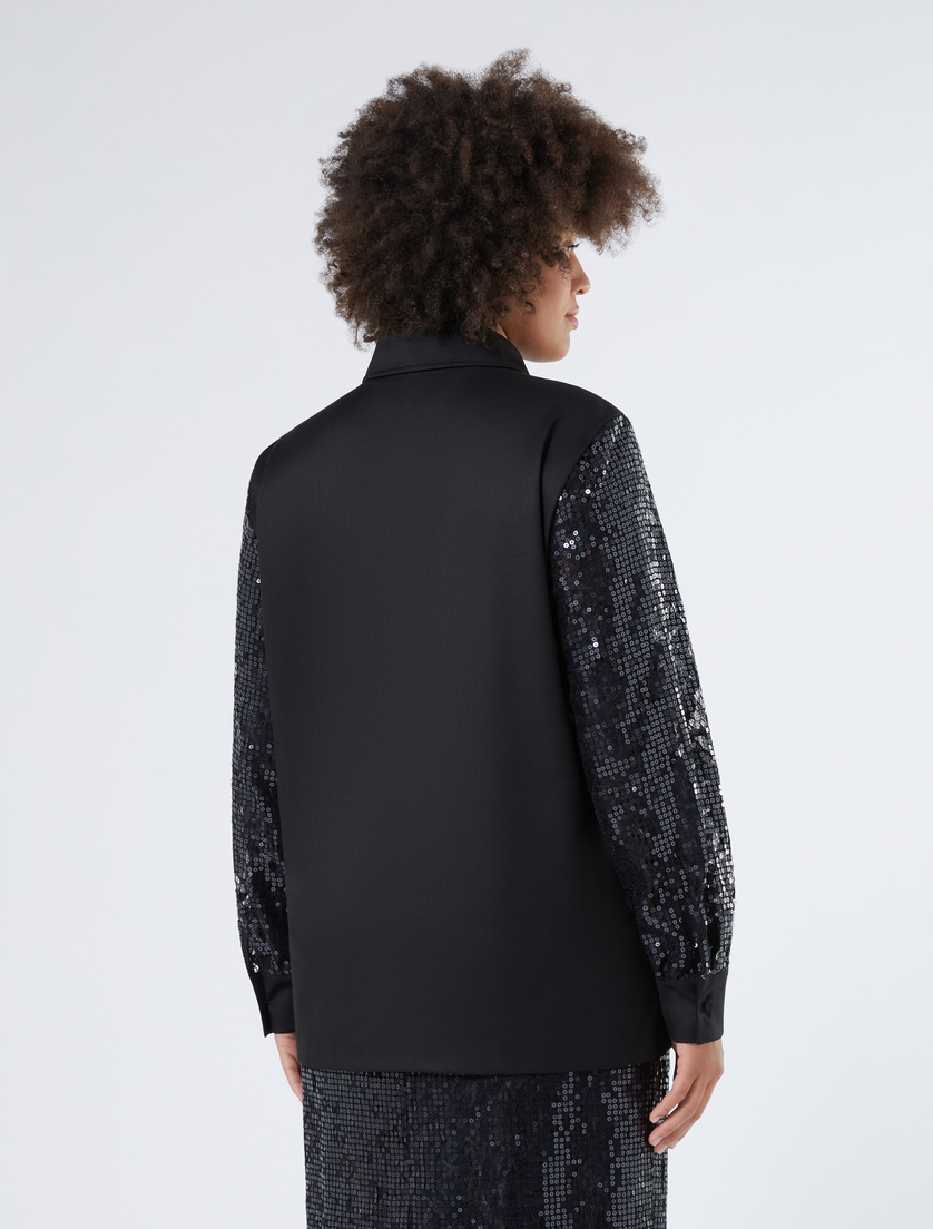 Lace tunic with sequins - BLACK - Marina Rinaldi - 4 Lace tunic with sequins - BLACK - Marina Rinaldi - 4