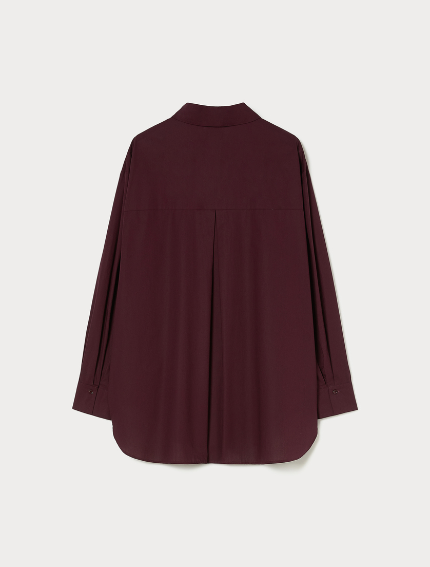 Cotton poplin shirt - RED BROWN - Marina Rinaldi - 4