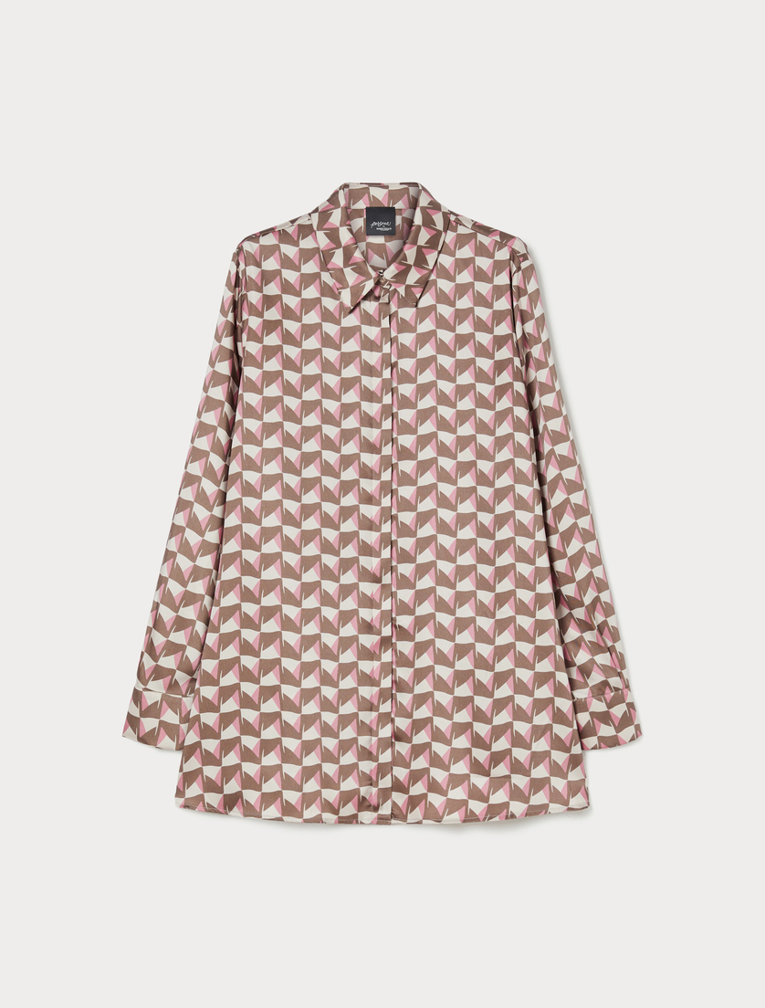 Twill tunic - BROWN - Marina Rinaldi