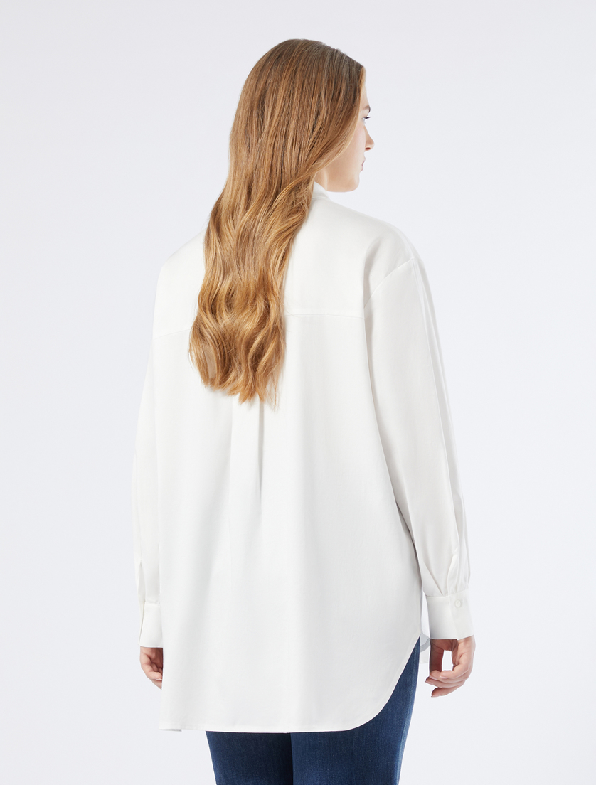 Camicia in raso leggero - BIANCO - Marina Rinaldi - 4