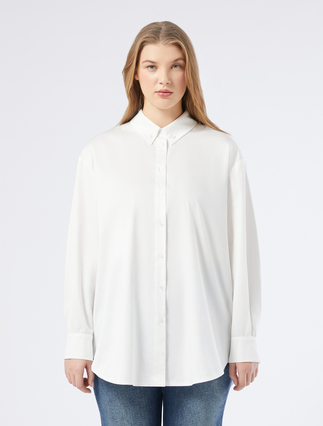 Lightweight satin shirt - WHITE
