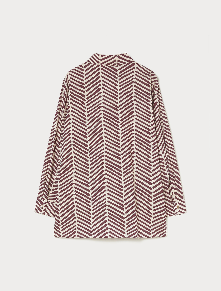 Printed poplin tunic - IVORY - Marina Rinaldi - 4 Printed poplin tunic - IVORY - Marina Rinaldi - 4