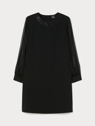 Stretch cady and chiffon dress - Marina Rinaldi