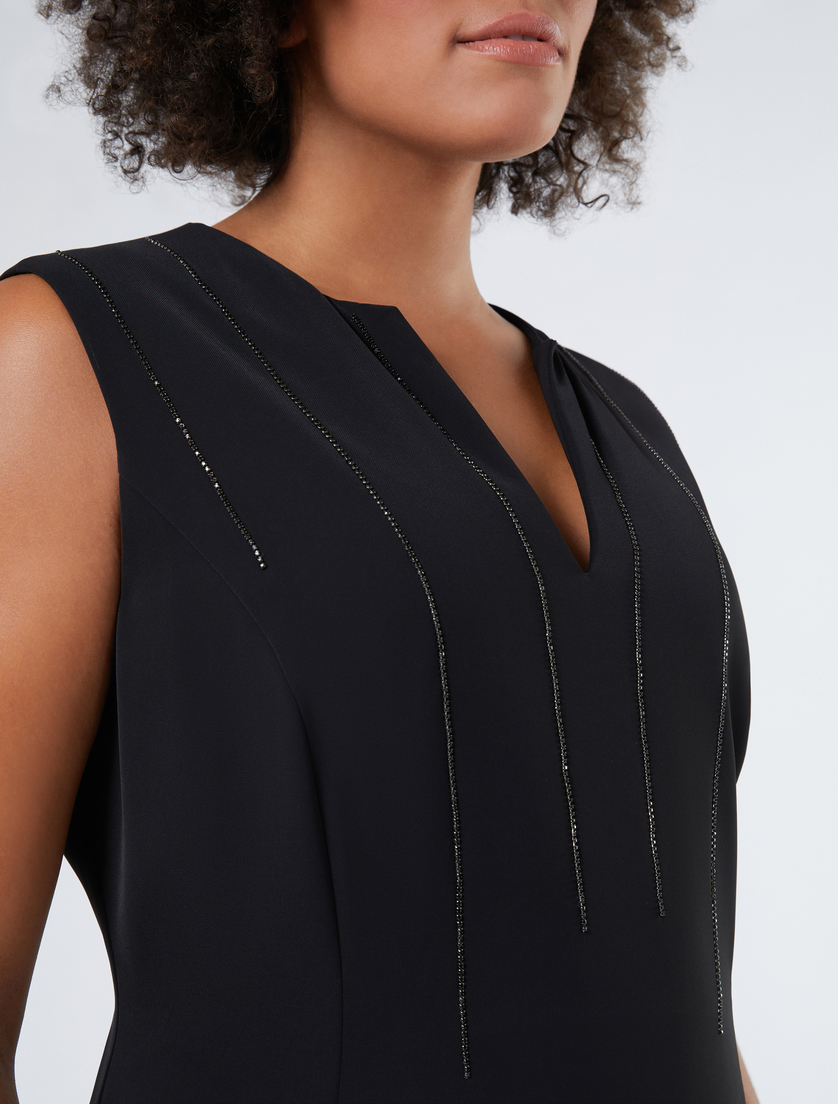 Stretch fabric dress - BLACK - Marina Rinaldi - 5 Stretch fabric dress - BLACK - Marina Rinaldi - 5