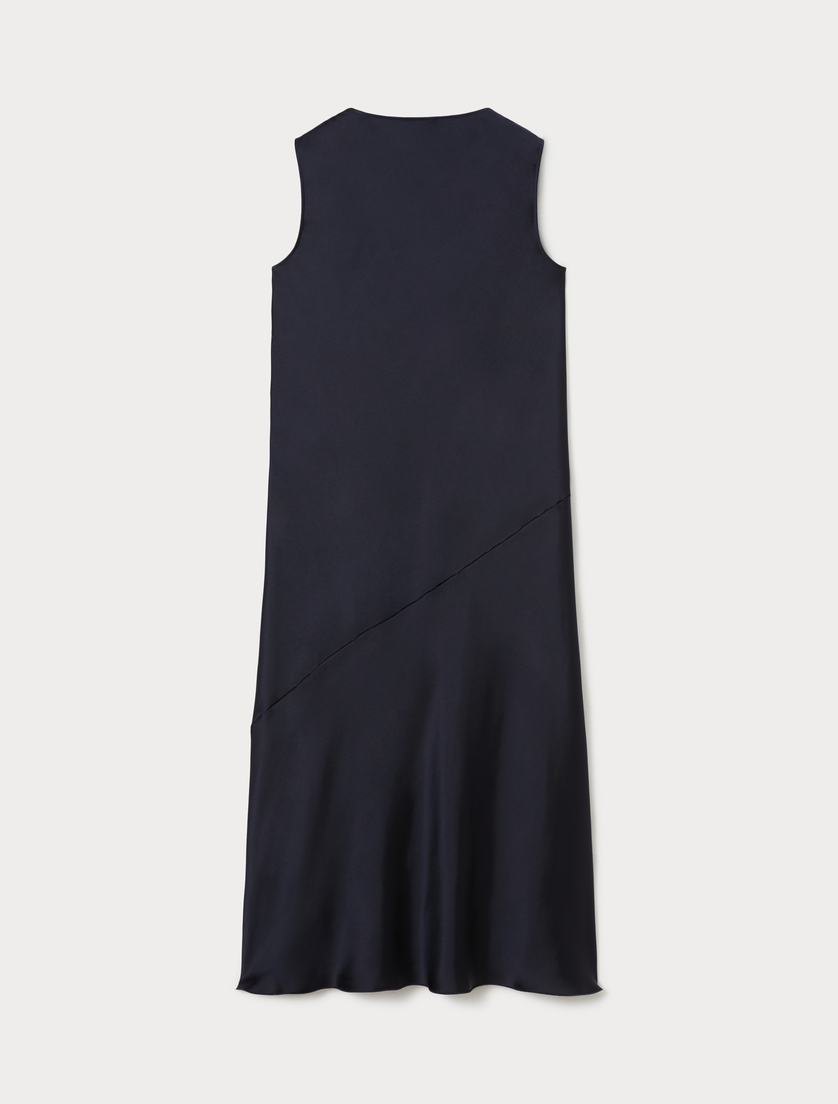 Long satin dress - NAVY - Marina Rinaldi - 4