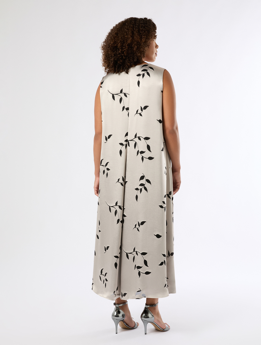 Burnout satin dress - SAND - Marina Rinaldi - 4