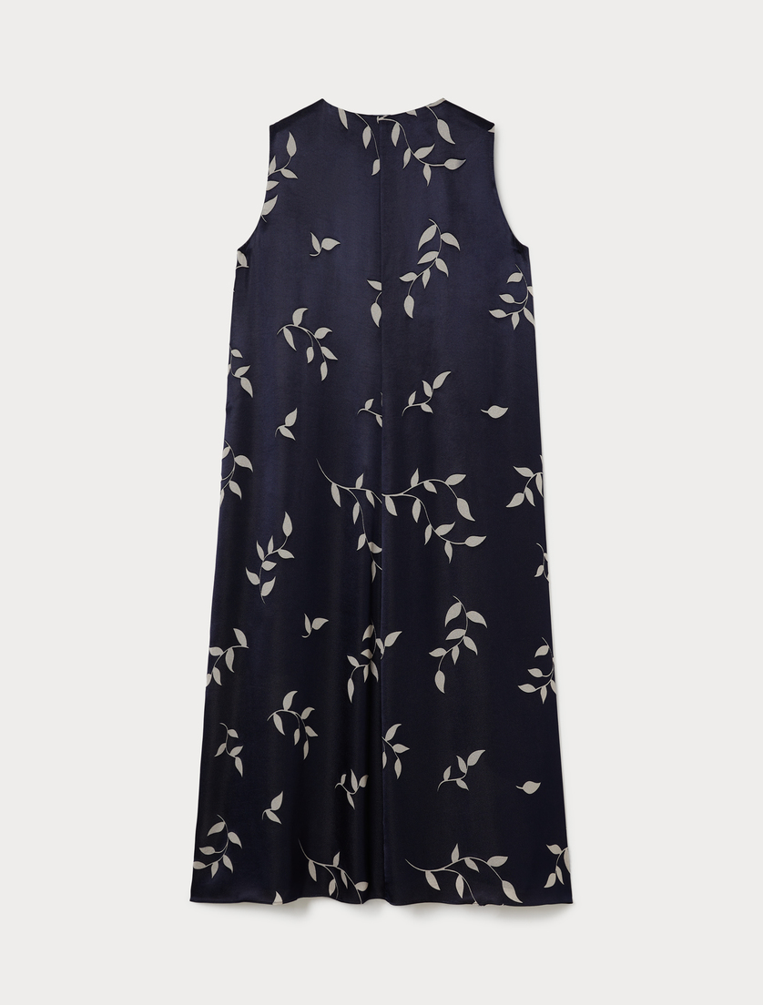 Burnout satin dress - NAVY - Marina Rinaldi - 4 Burnout satin dress - NAVY - Marina Rinaldi - 4