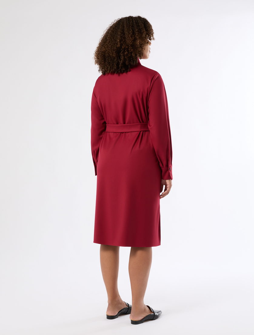Flannel shirt dress - BORDEAUX - Marina Rinaldi - 4