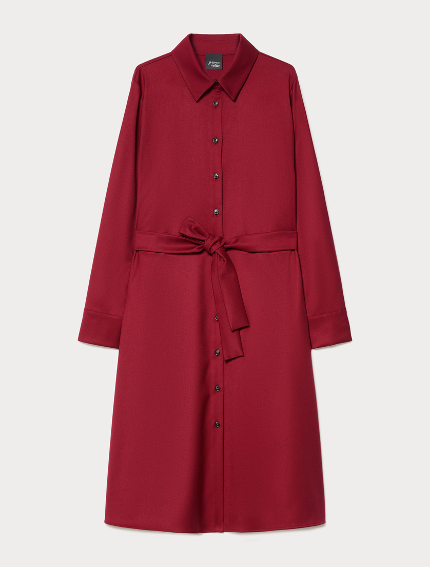 Flannel shirt dress - BORDEAUX - Marina Rinaldi