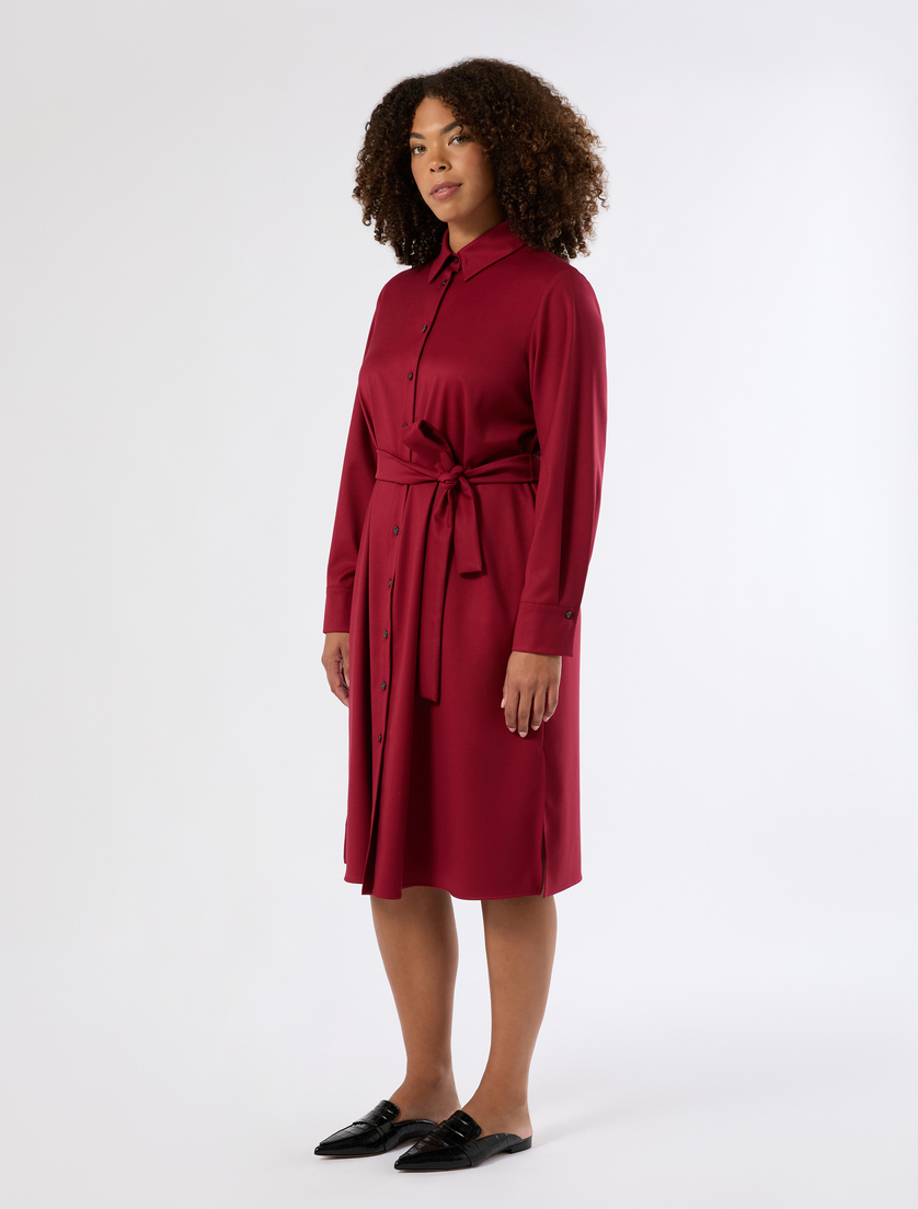 Flannel shirt dress - BORDEAUX - Marina Rinaldi - 3