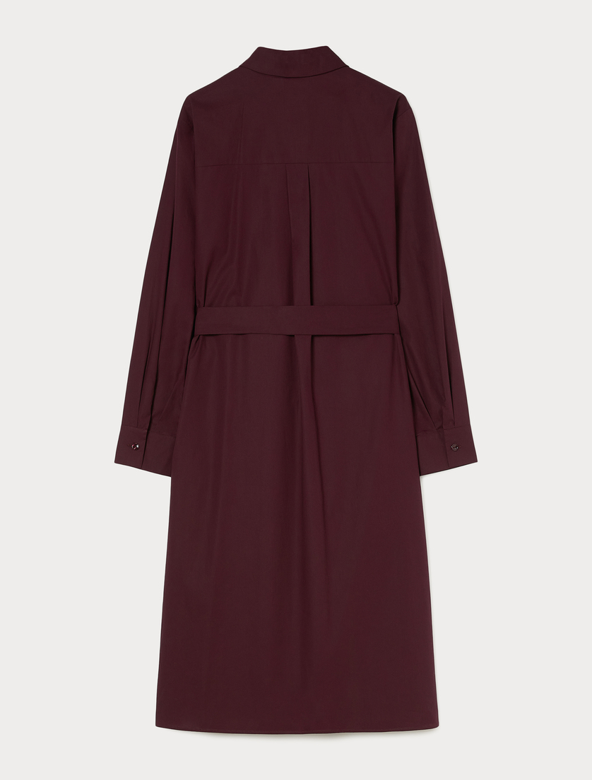Poplin shirt dress - RED BROWN - Marina Rinaldi - 4