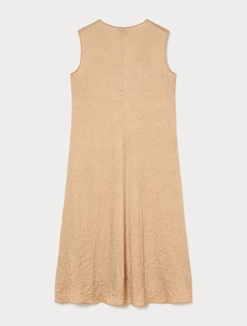 Crinkle-look fabric dress - BEIGE - Marina Rinaldi - 4