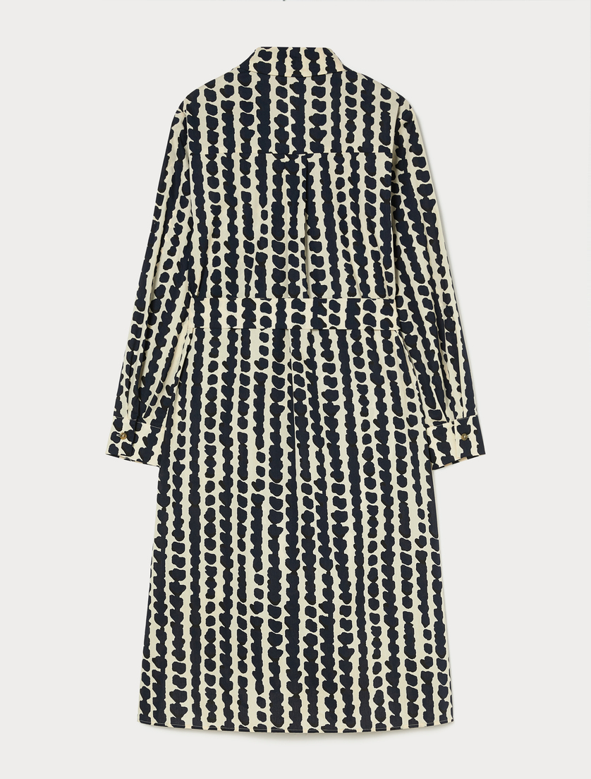 Printed cotton shirt dress - BEIGE - Marina Rinaldi - 4 Printed cotton shirt dress - BEIGE - Marina Rinaldi - 4